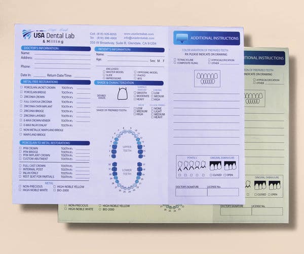 Color NCR Form